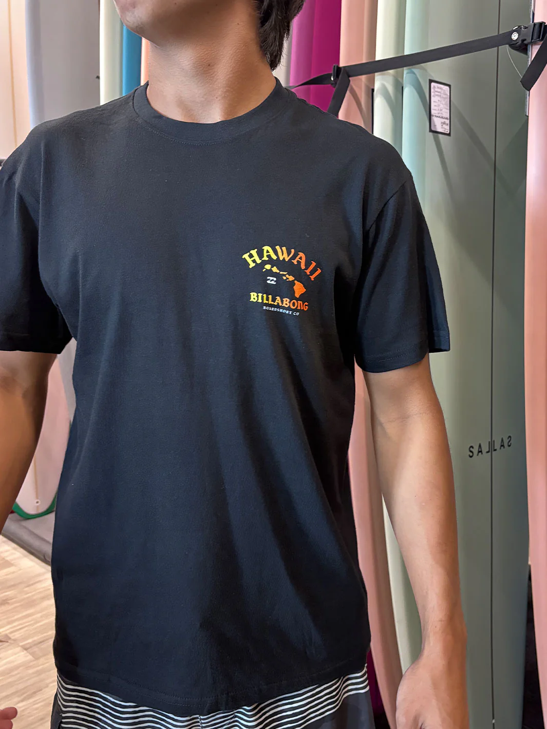 BILLABONG ISLAND CHAIN BASIC TEE - BLACK - Image 2