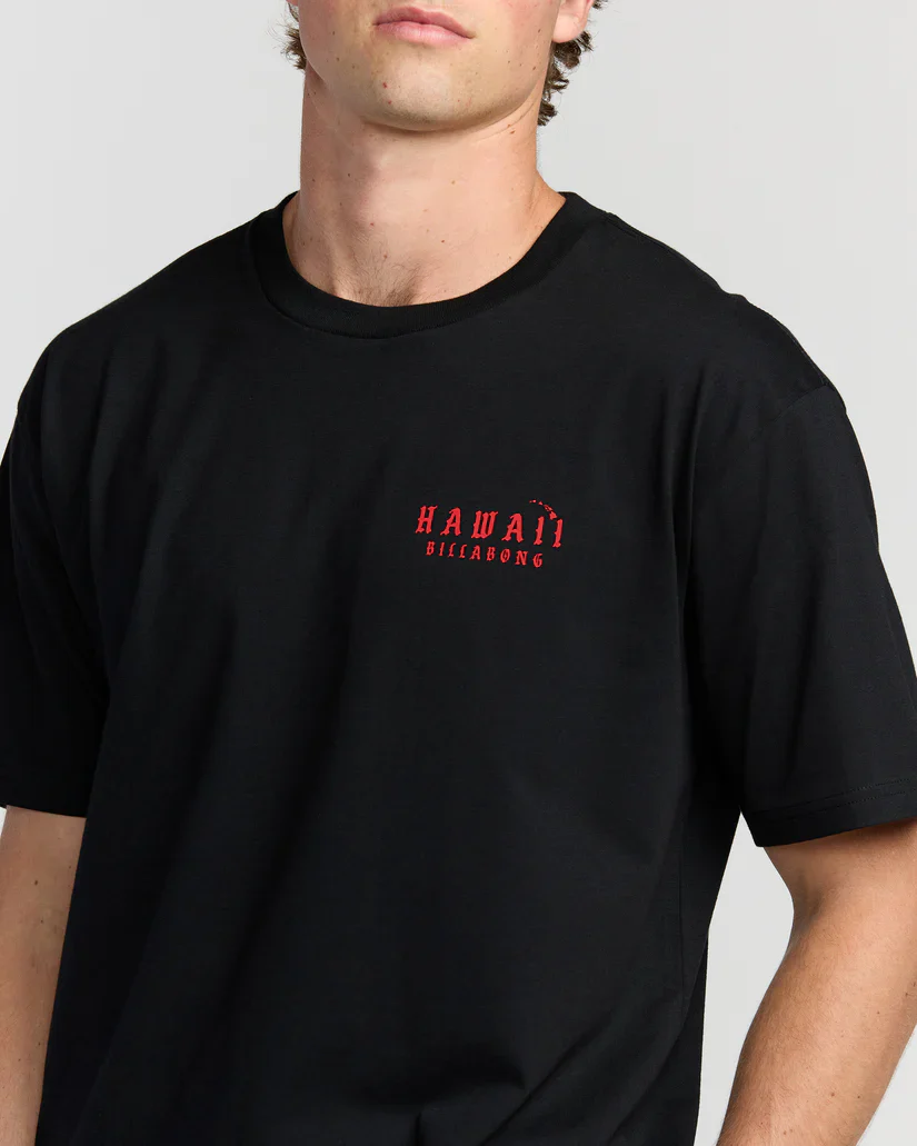 BILLABONG SKULL WAVE HI REGULAR TEE - BLACK - Image 2