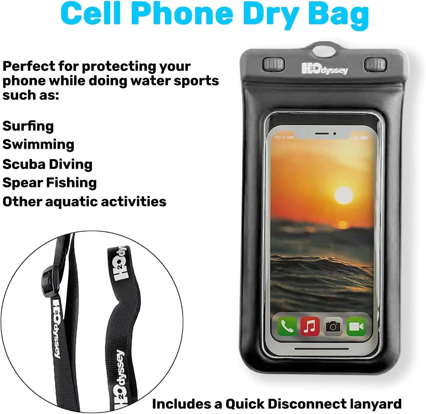 H2ODYSSEY FLOATING PHONE POUCH - BLACK - Image 3