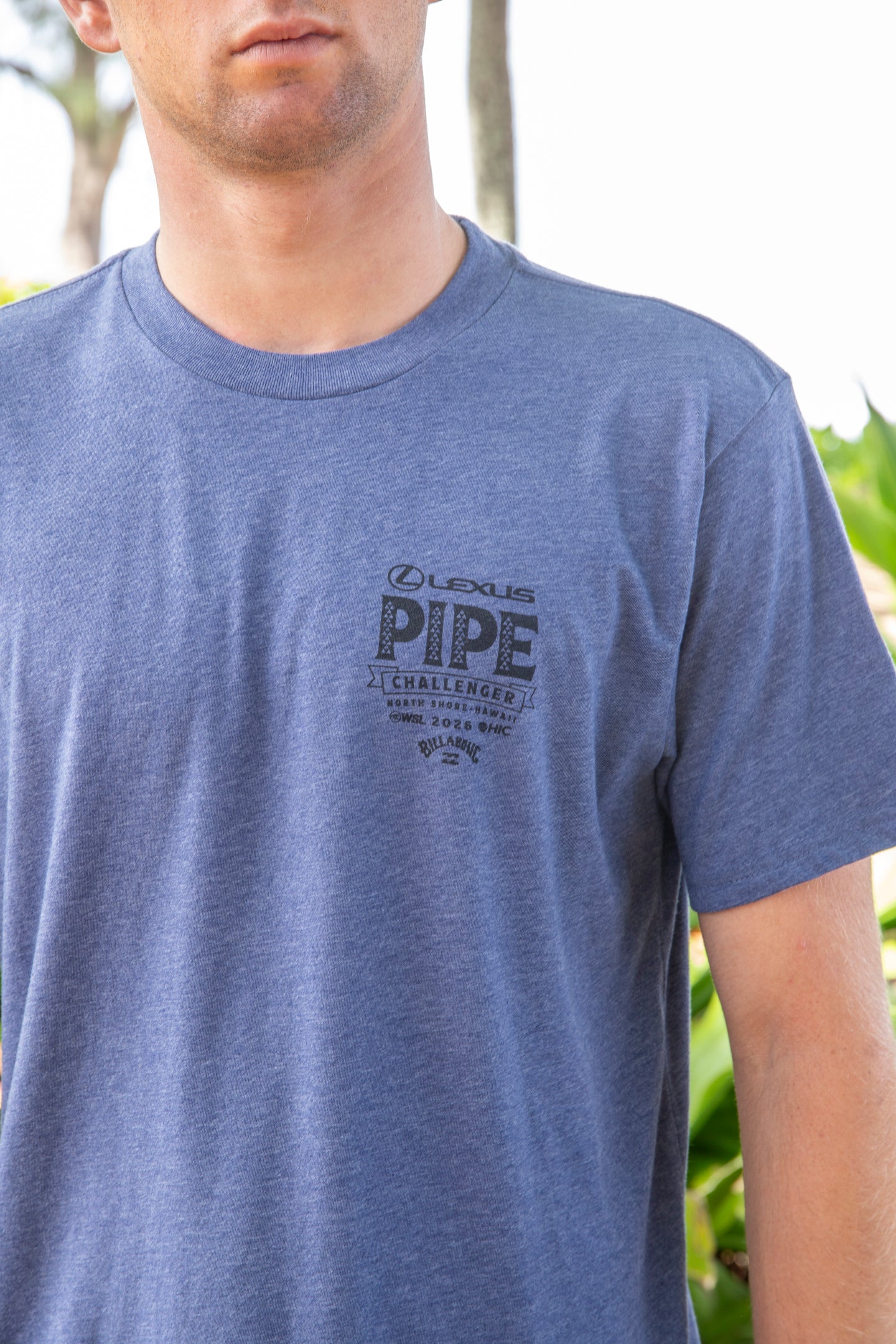 LEXUS PIPE CHALLENGER 2026 BIG BRADDAH TEE - NAVY HEATHER - Image 3